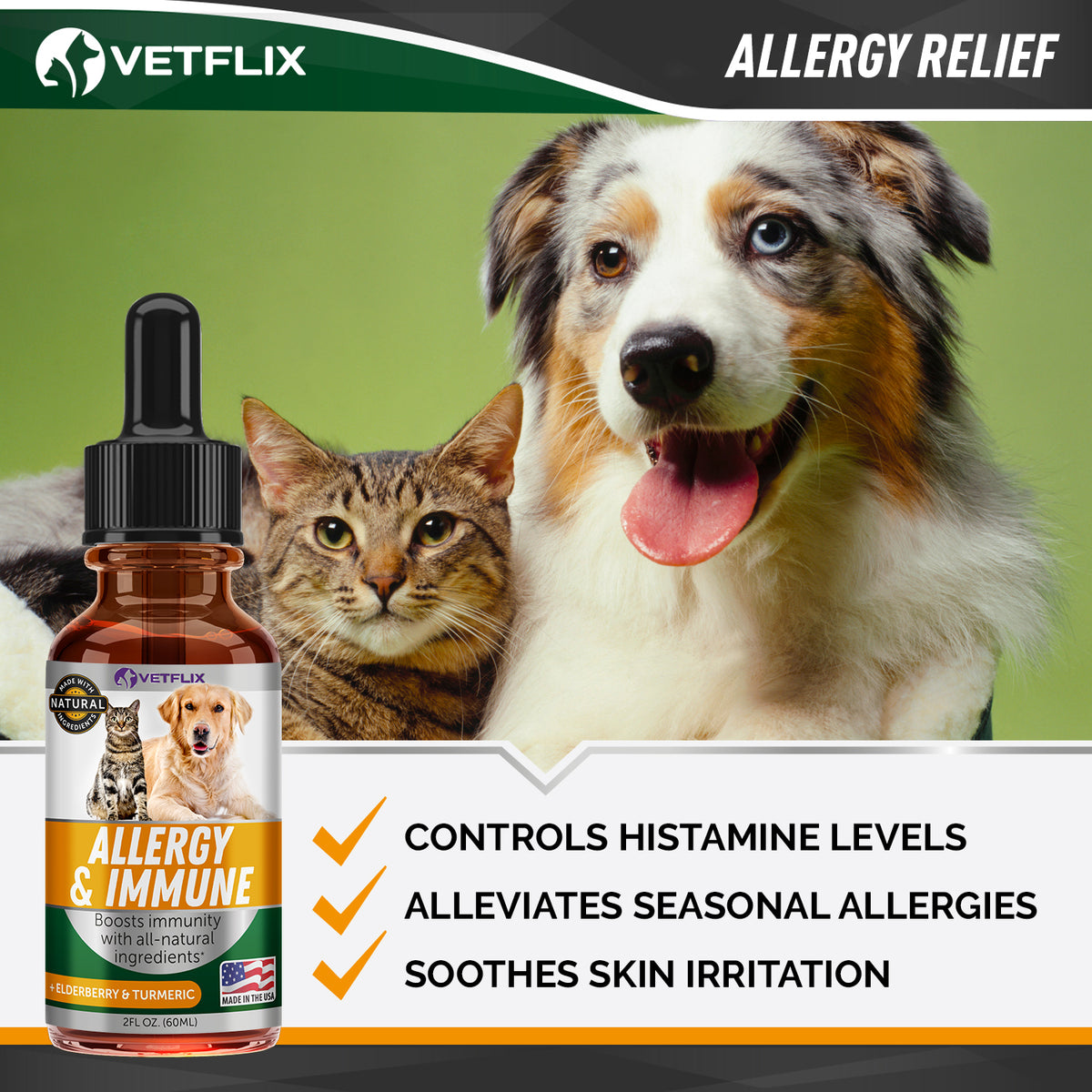 Allergy and Immune Support for Dogs and Cats