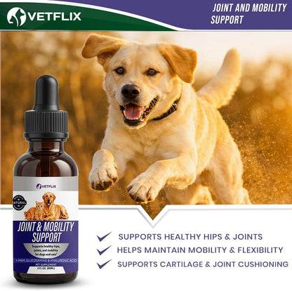 Hip & Joint Support Drops for Dogs & Cats, Smoky Bacon, 2 fl oz