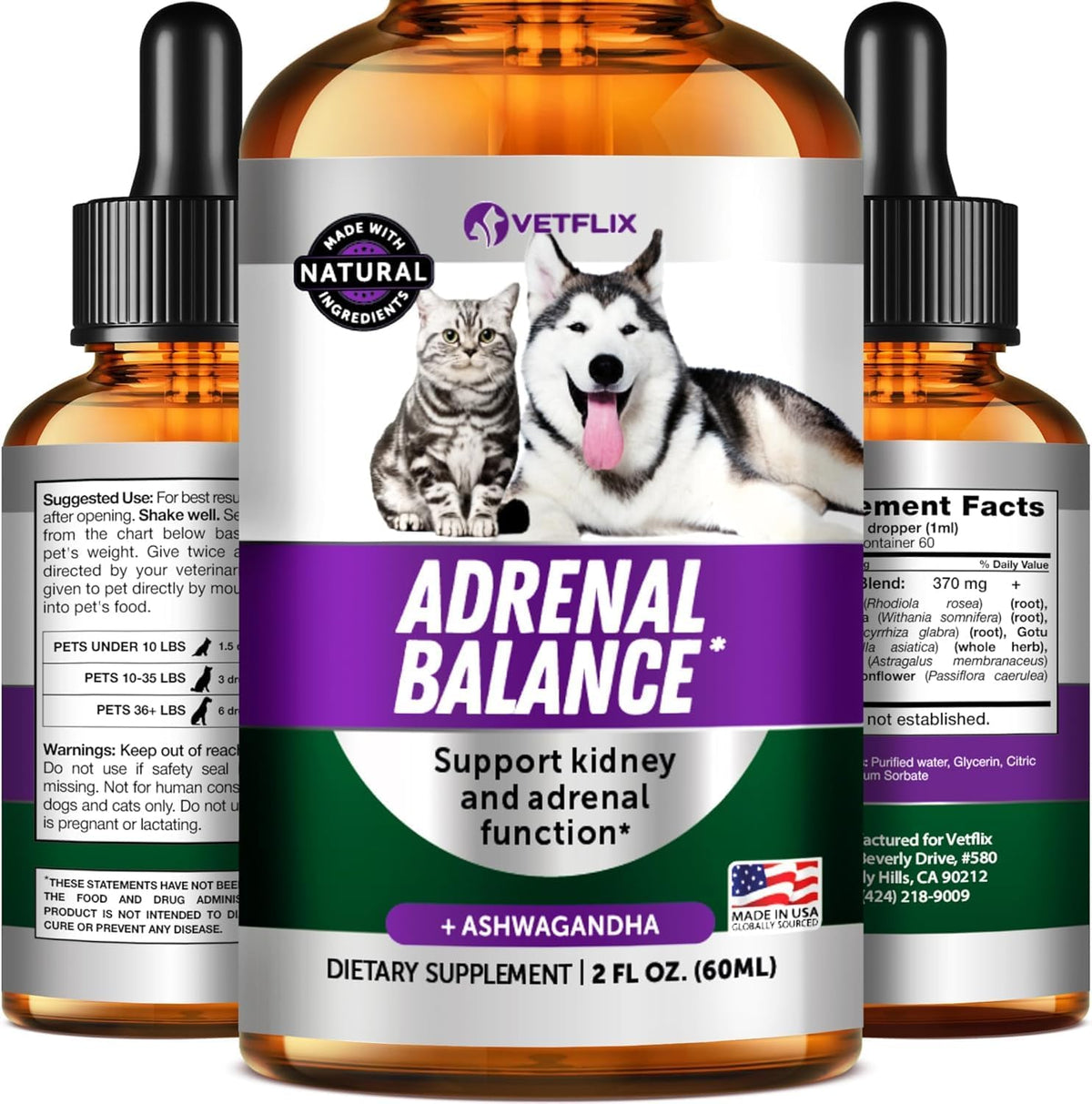 Adrenal & Kidney Balance for Cats and Dogs