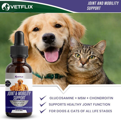 Hip & Joint Support Drops for Dogs & Cats, Smoky Bacon, 2 fl oz